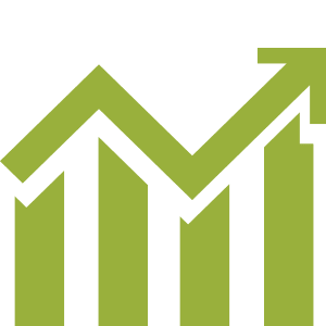 Line chart going up icon